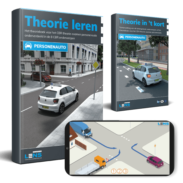 Auto Theorieboek + Auto Samenvatting + Mobiele Apps - Theorie Leren Auto 2021 - Lens Media